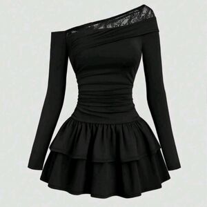 Elegant Black Off-Shoulder Dress